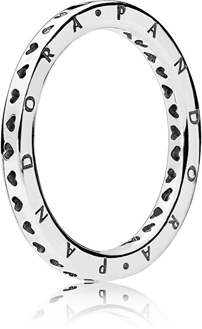 Pandora Stříbrný prsten se srdíčky 197133 56 mm
