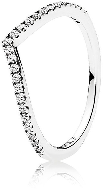 Pandora Třpytivý stříbrný prsten 196316CZ 58 mm