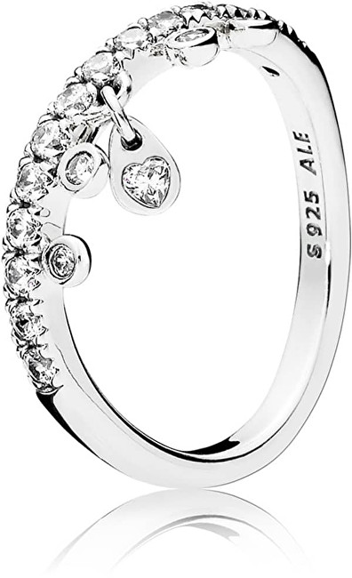 Pandora Třpytivý stříbrný prsten 197108CZ 58 mm