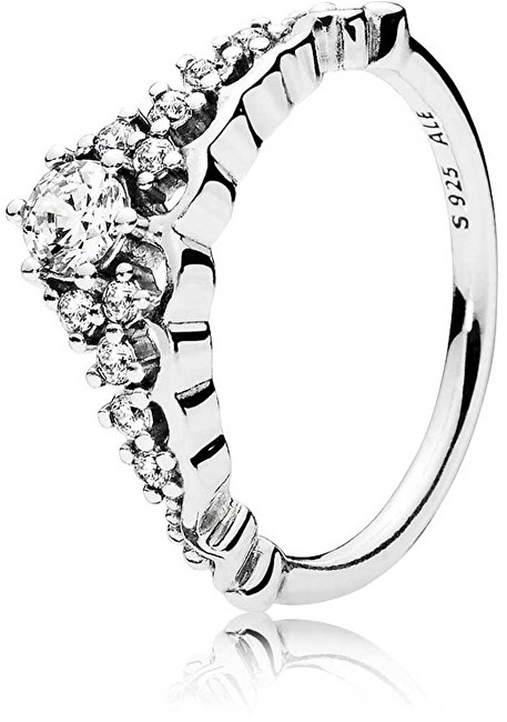 Pandora Třpytivý stříbrný prsten Diadém 196226CZ 52 mm