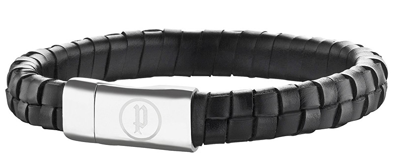 Police Pánský kožený náramek Connector PJ25689BLB/01 22 cm