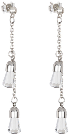 Preciosa Ocelové náušnice s krystaly Crystal Rain 7266 00