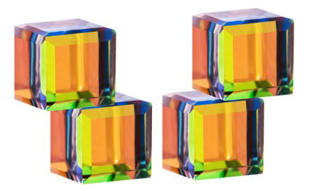 Preciosa Stříbrné náušnice s krystaly Crystal Cubes 6063 41
