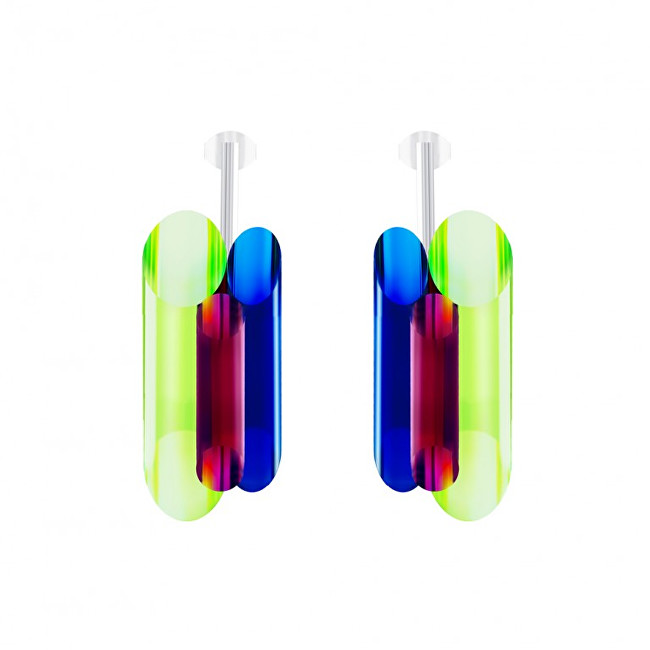 Preciosa Stříbrné náušnice s krystaly Neon Collection by Veronica 6075 70