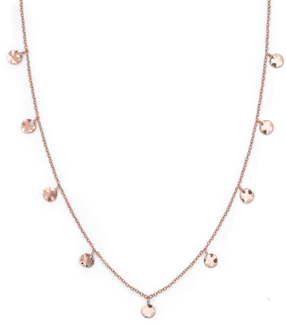 Rosefield Růžově pozlacený ocelový náhrdelník s penízky Iggy JTCWR-J097