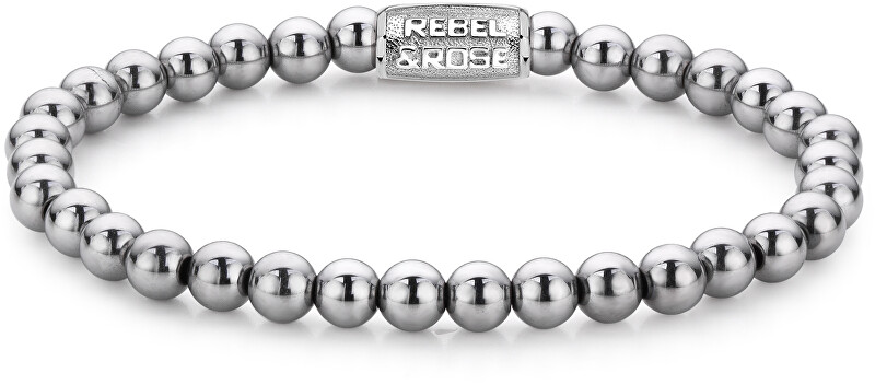Rebel&Rose Korálkový náramek Silver Shine RR-60020-S 16,5 cm - S