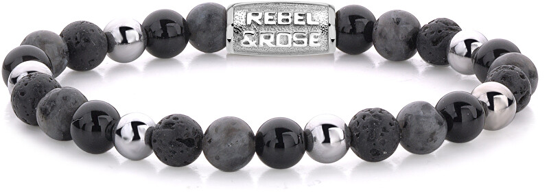 Rebel&Rose Ocelový náramek Shiny Night RR-60057-S 16,5 cm - S