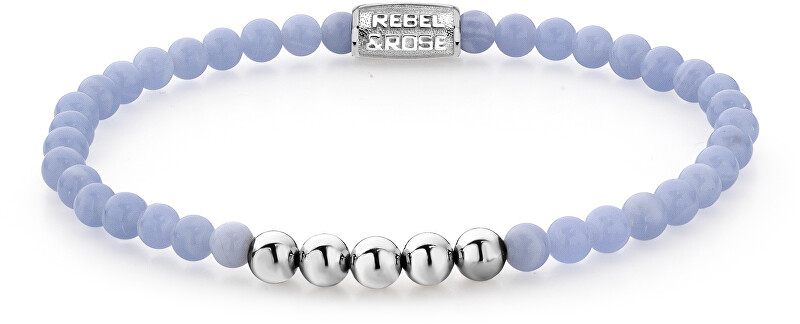 Rebel&Rose Korálkový náramek Lavender Lila RR-40034-S 16,5 cm - S