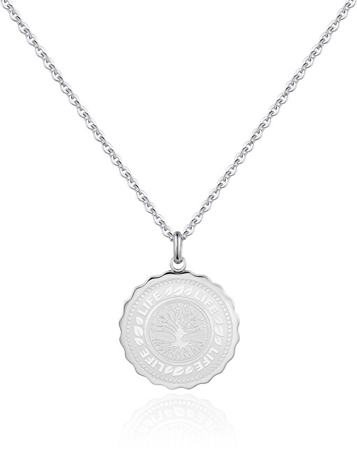 S`Agapõ Ocelový náhrdelník Life Coin SKY07