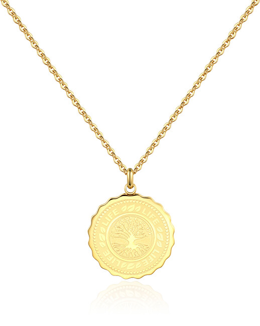 S`Agapõ Ocelový náhrdelník Life Coin SKY08