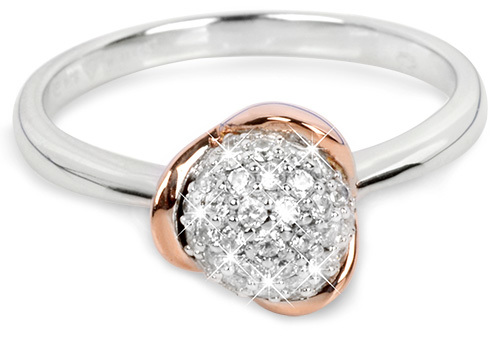 Silver Cat Stříbrný pozlacený prsten se zirkony SC183 58 mm