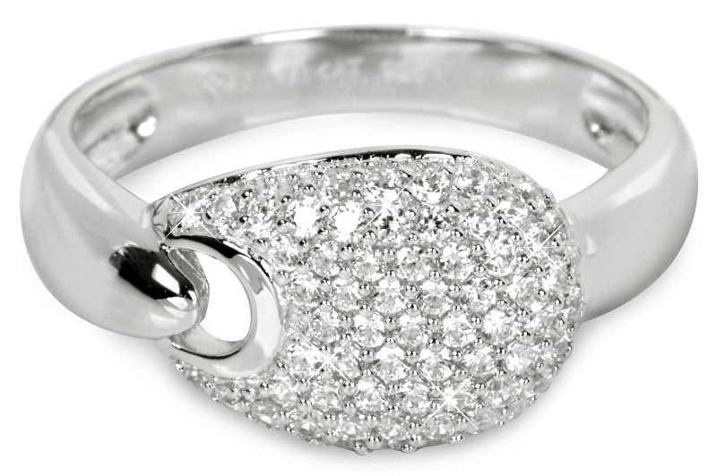 Silver Cat Stříbrný prsten s krystaly SC106 58 mm