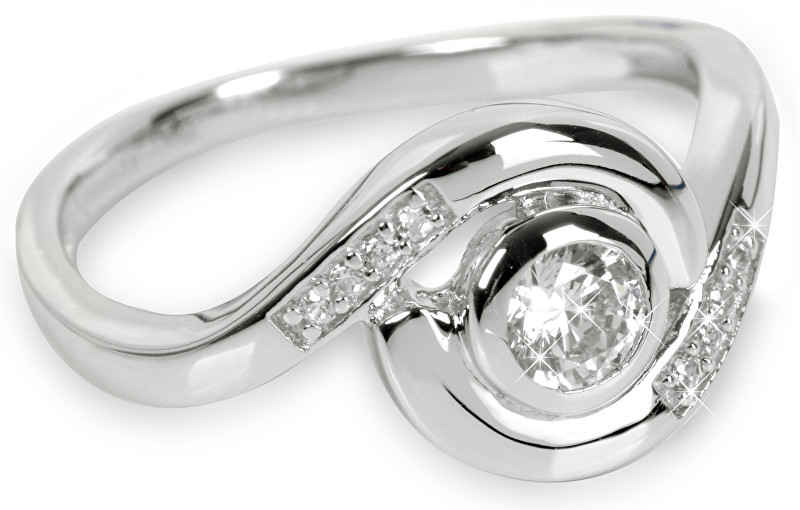 Silver Cat Stříbrný prsten s krystaly SC112 60 mm