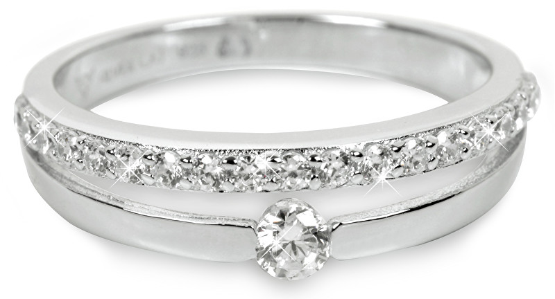 Silver Cat Stříbrný prsten s krystaly SC118 54 mm