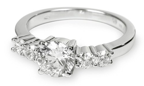 Silver Cat Stříbrný prsten s krystaly SC124 52 mm