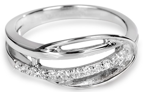 Silver Cat Stříbrný prsten s krystaly SC160 60 mm