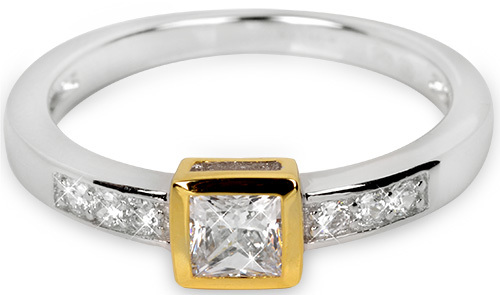 Silver Cat Stříbrný prsten s krystaly SC166 58 mm