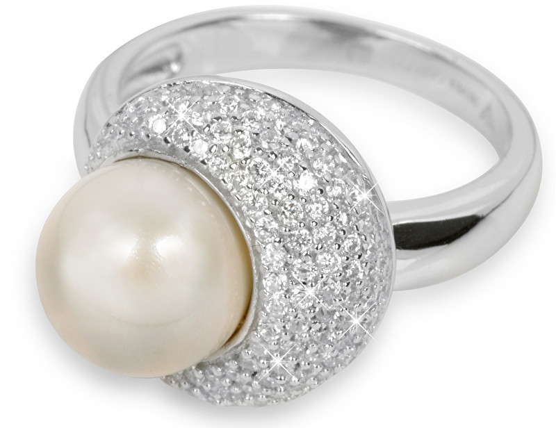 Silver Cat Stříbrný prsten s perlou SC127 58 mm