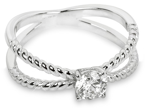 Silver Cat Stříbrný prsten se zirkony SC180 54 mm
