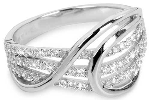 Silver Cat Stříbrný prsten se zirkony SC186 58 mm
