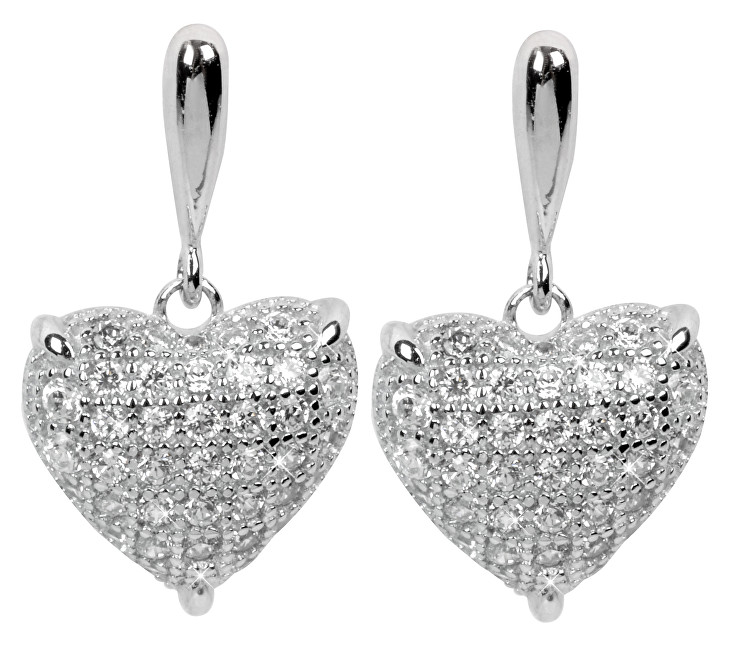 Silver Cat Stříbrné náušnice s krystaly SC006