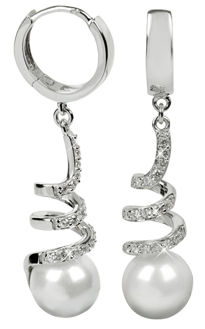 Silver Cat Stříbrné náušnice s krystaly SC030