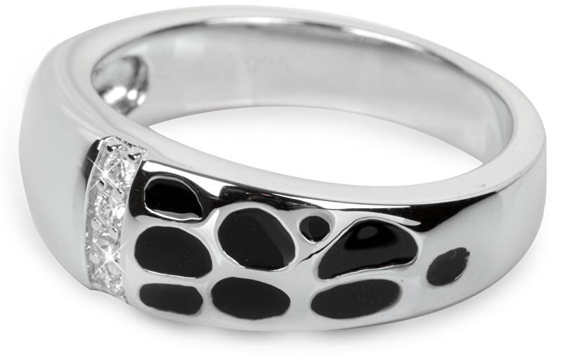 Silver Cat Stříbrný prsten s krystaly SC010 52 mm