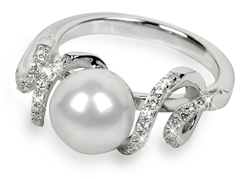 Silver Cat Stříbrný prsten s krystaly SC028 60 mm