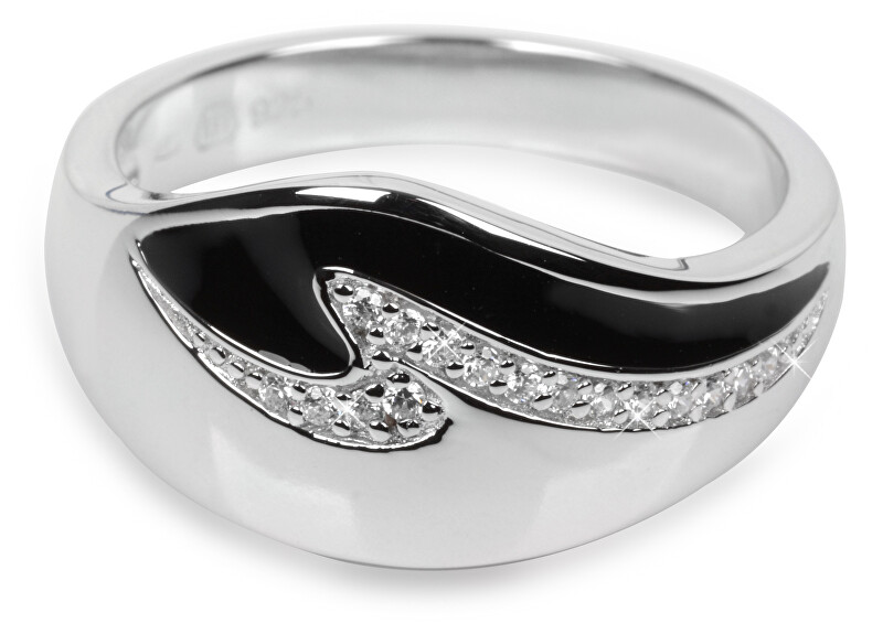 Silver Cat Stříbrný prsten s krystaly SC034 52 mm