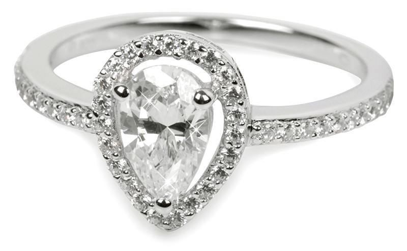 Silver Cat Stříbrný prsten s krystaly SC070 58 mm