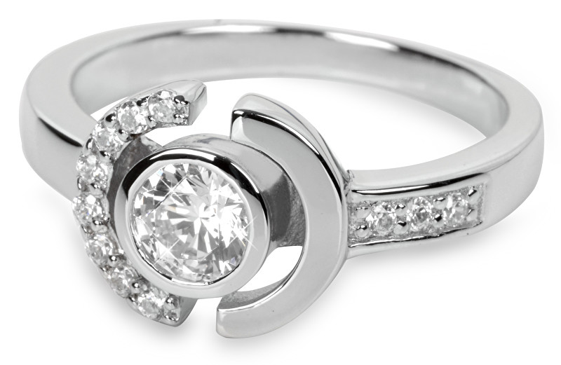 Silver Cat Stříbrný prsten s krystaly SC079 58 mm
