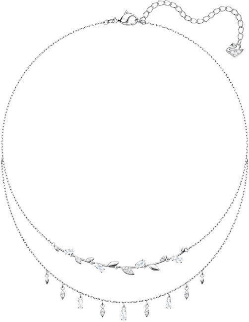 Swarovski Dvojitý náhrdelník s lístečky MAYFLY 5482078
