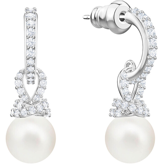 Swarovski Luxusní třpytivé náušnice s perličkou ORIGINALLY 5461080