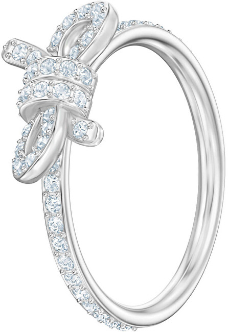 Swarovski Třpytivý prsten s mašličkou LIFELONG 5474934 52 mm