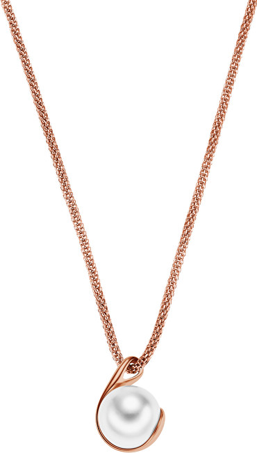 Skagen Bronzový náhrdelník s perlou SKJ0652791