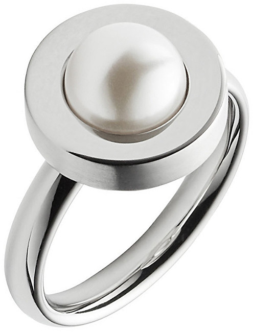 Skagen Dámský ocelový prsten s perličkou SKJ0795040 53 mm
