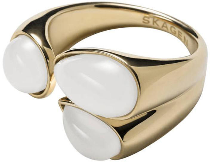 Skagen Módní zlatý prsten SKJ0747710 57 mm