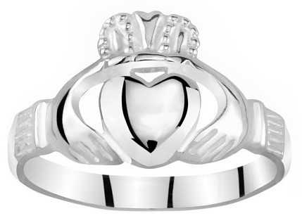 Silvego Dámský celostříbrný prsten Claddagh ZTR96391 58 mm