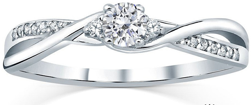 Silvego Stříbrný prsten s krystaly Swarovski FNJR085sw 57 mm