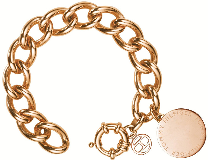 Tommy Hilfiger Bronzový ocelový náramek s přívěskem TH2700475