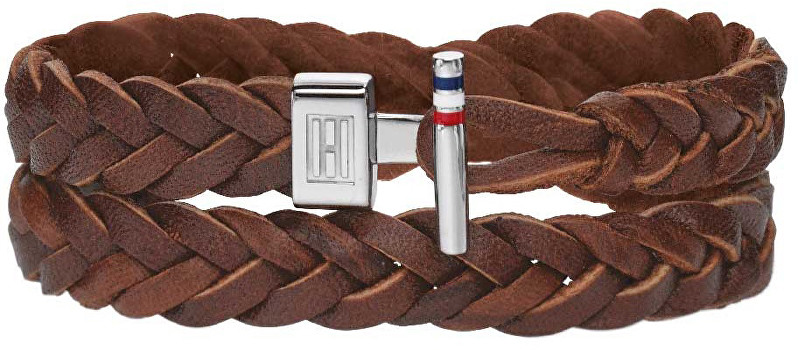 Tommy Hilfiger Hnědý kožený náramek TH2700532