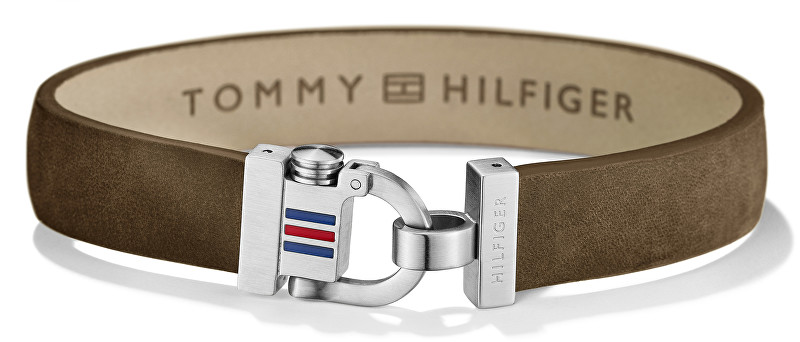 Tommy Hilfiger Hnědý kožený náramek TH2700768