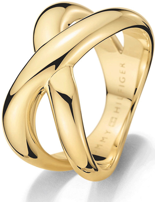 Tommy Hilfiger Masivní zlatý prsten z oceli TH2700964 58 mm