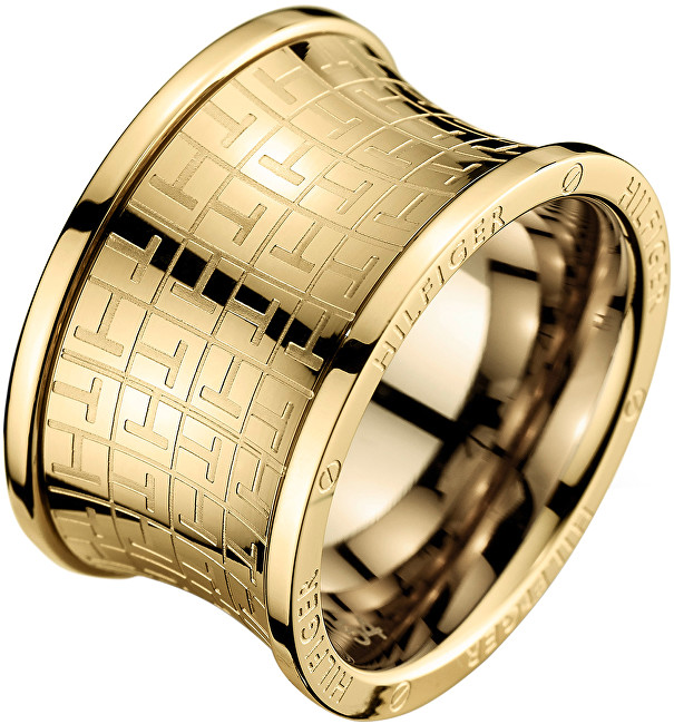 Tommy Hilfiger Originální zlatý prsten z oceli TH2700817 58 mm