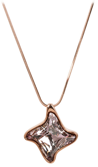 Troli Bronzový náhrdelník Twister Antique Pink