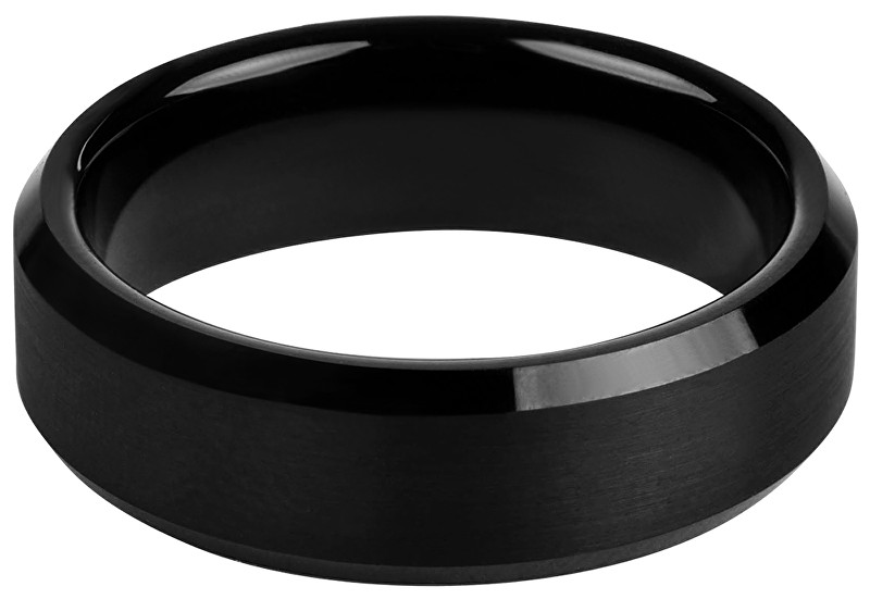 Troli Černý wolframový prsten 59 mm