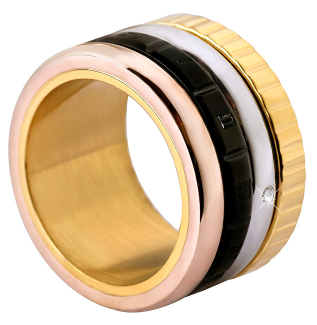 Troli Čtyřbarevný ocelový prsten 52 mm