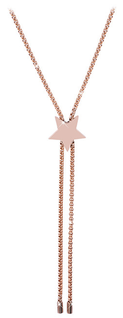 Troli Nastavitelný náhrdelník s hvězdou z růžově pozlacené oceli