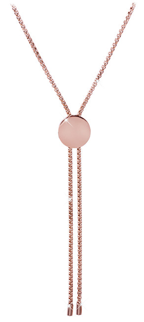 Troli Nastavitelný náhrdelník s kolečkem z růžově pozlacené oceli