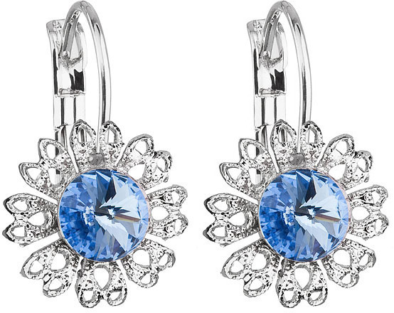 Troli Náušnice Ancient Flowers Light Sapphire